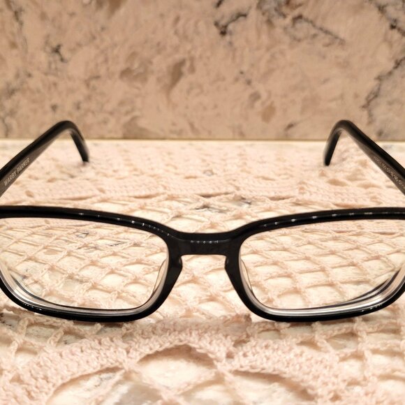 WARBY PARKER HARDY 100 MEDIUM EYEGLASSES SUNGLASSES BLACK FRAMES 51-18-145 CASE - Picture 3 of 14